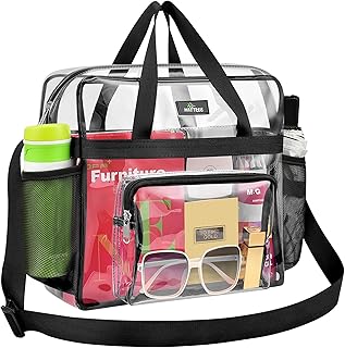 Clear stadium-approved tote bag for events